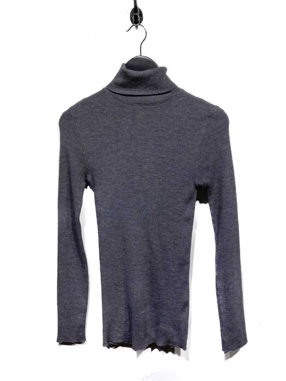 Louis Vuitton Grey Ribbed Wool Turtleneck Sweater